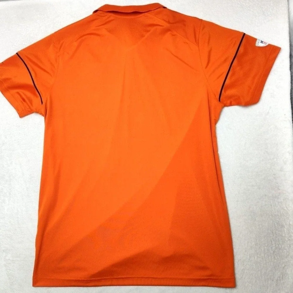 Nike Chicago Bears Polo Shirt Mens Large Orange Dri-FIT Football Training Pro